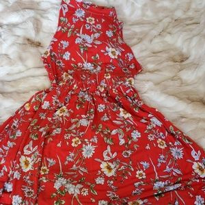 Red Floral Dress